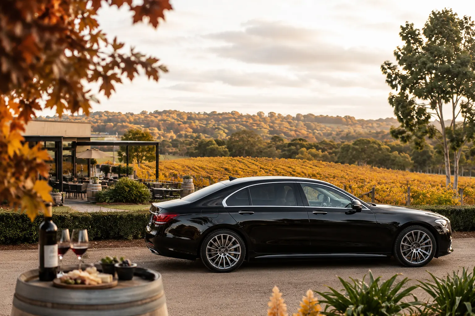 Autumn vineyard and food region scenery near Perth