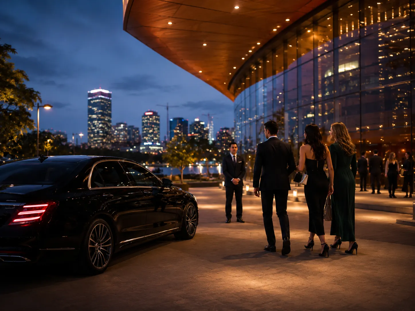Guests arriving at a live entertainment venue in Perth