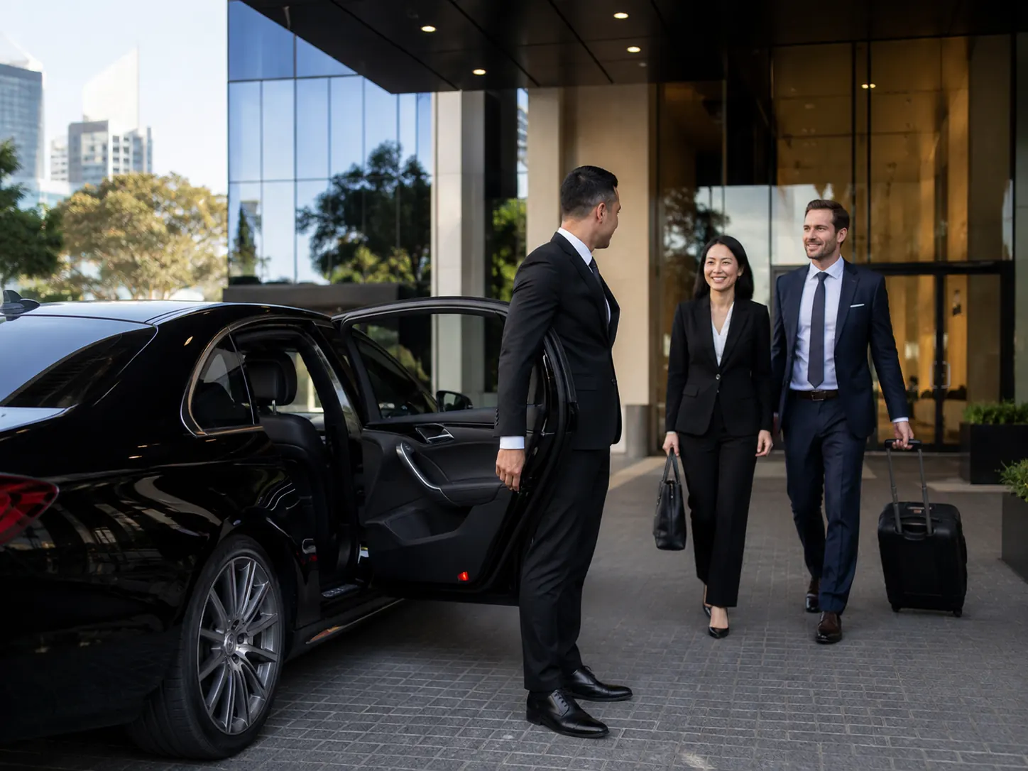 Conference delegates arriving at a Perth venue