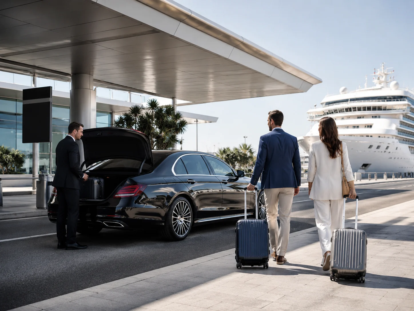 Private transfer connecting Perth Airport with the Fremantle cruise terminal