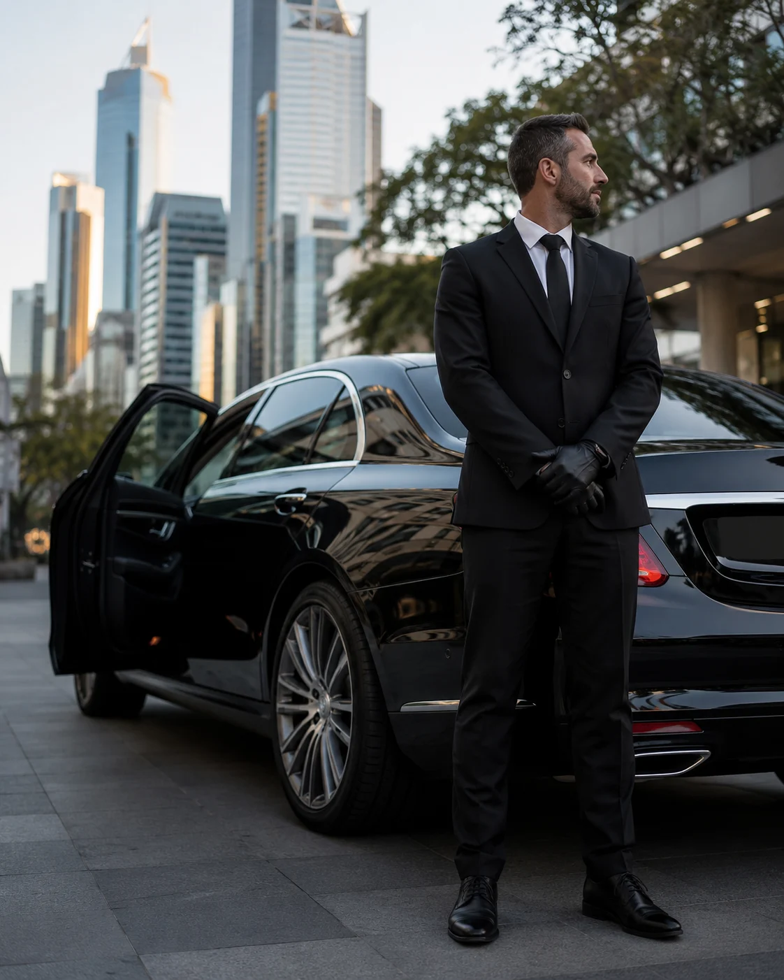 Private chauffeured vehicle in central Perth