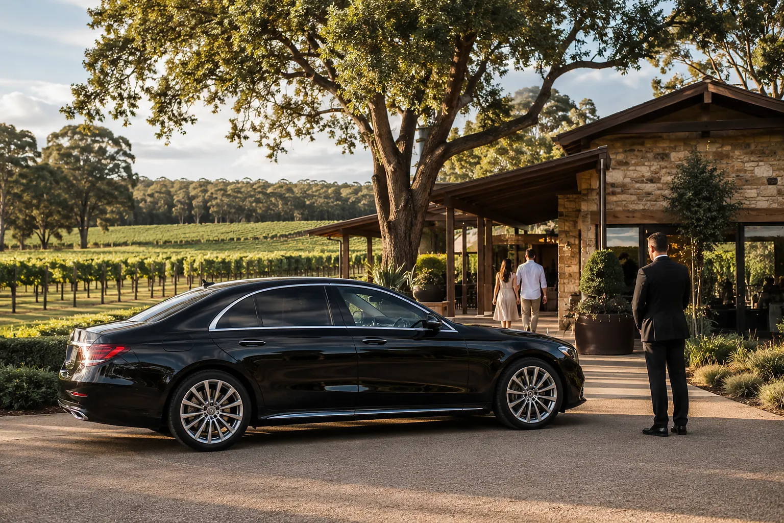 Winery and vineyard destination prepared for a chauffeured visit